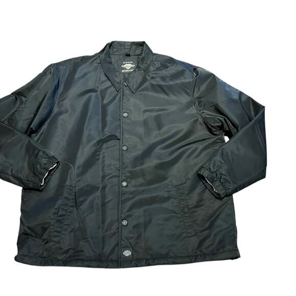 Harley Davidson Men’s XXL Black Snap Closure Sherpa Lined Jacket - Picture 1 of 12